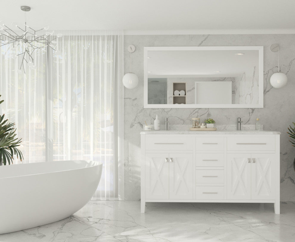 Wimbledon Vanity, White, 60"