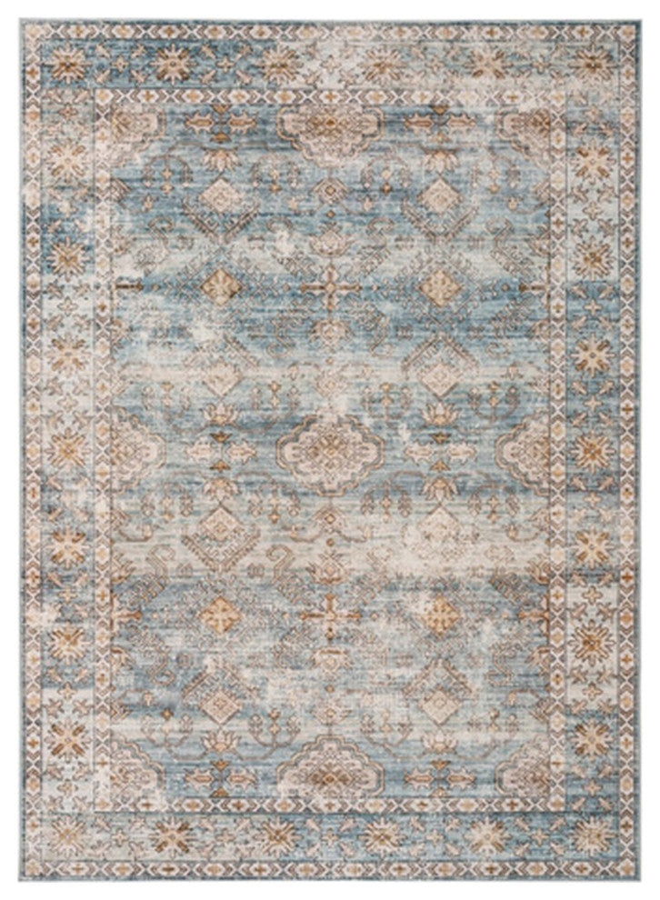 Benzara BM279705 10 x 8 Large Soft Floor Area Rug, Washable, Two Tone Border