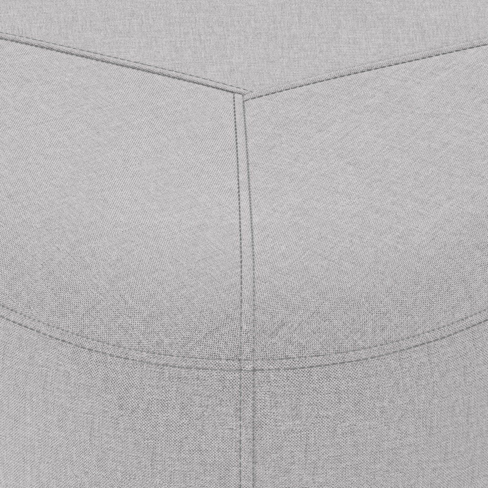Moore Small Ottoman, Light Grey