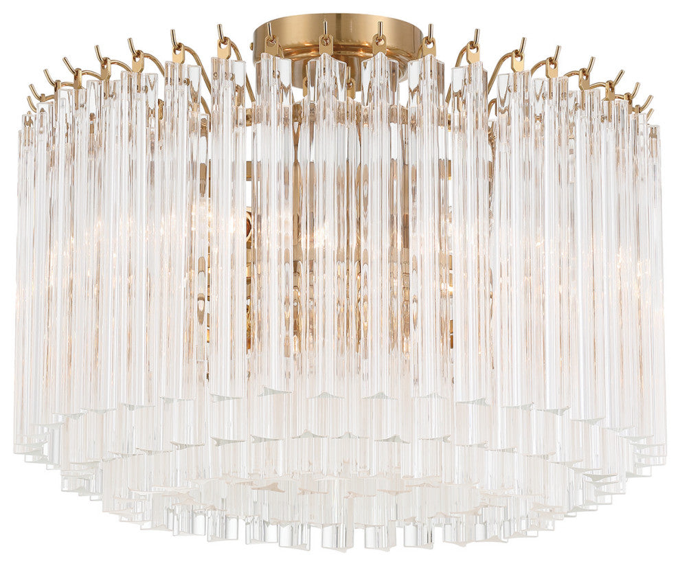 Crystorama Lighting Group LOF-5005_CEILING Lofton 5 Light 18"W - Aged Brass