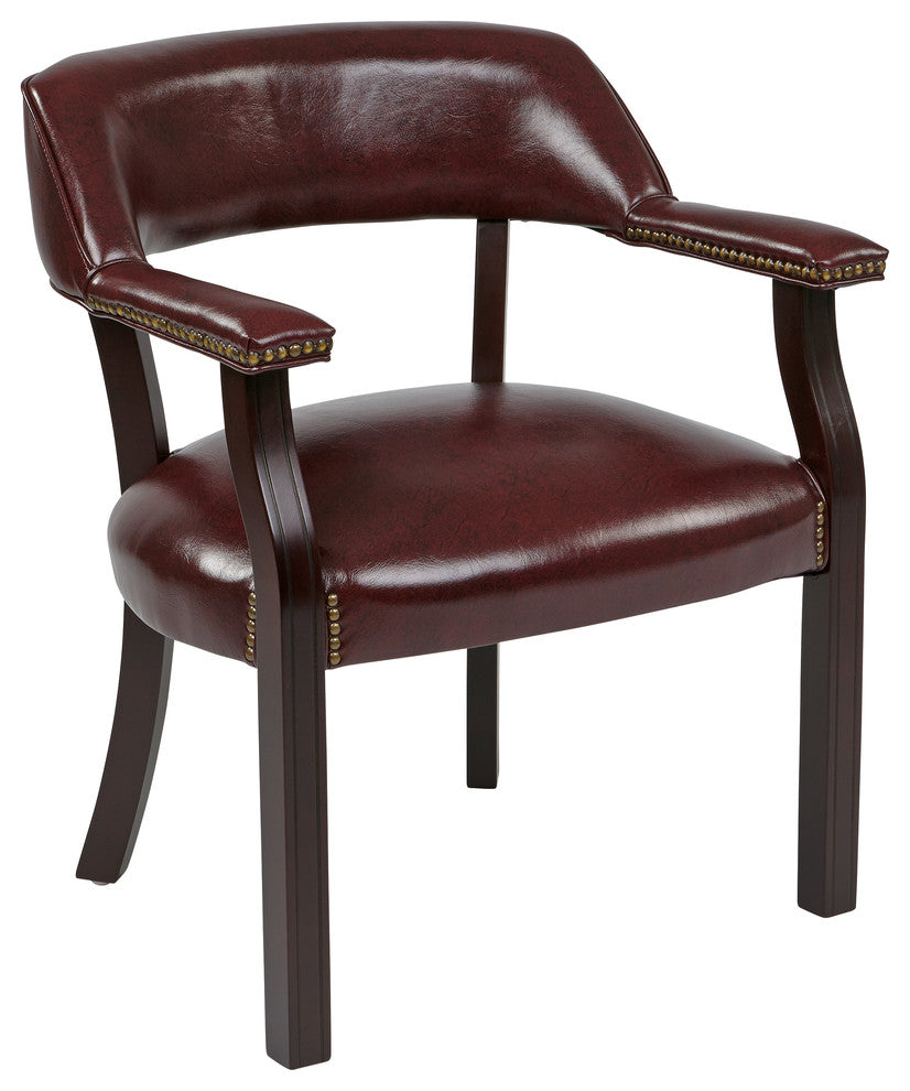 Traditional Guest Chair With Wrap Around Back