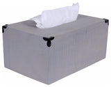 HomeRoots Rustic Gray Mango Wood Rectangular Tissue Holder