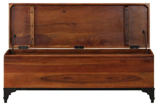 Storage Trunk 43.3X13.8X16.1 Solid Acacia Wood