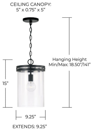 Capital Lighting 348711 Fuller 10"W Mini Pendant - Matte Black