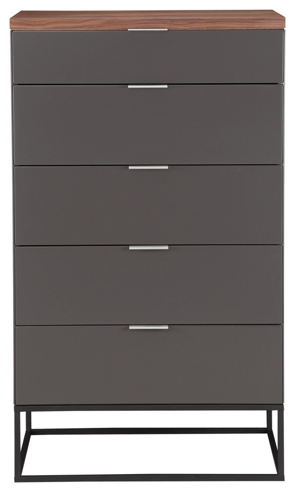 Contemporary Leroy Tall Cabinet - Grey