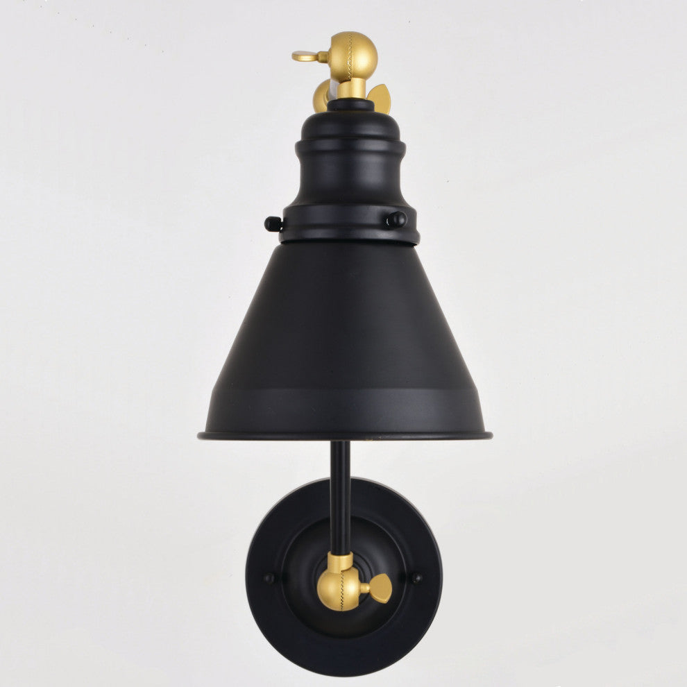 Alexis 6" Adjustable Wall Light Oil Rubbed Bronze and Satin Gold