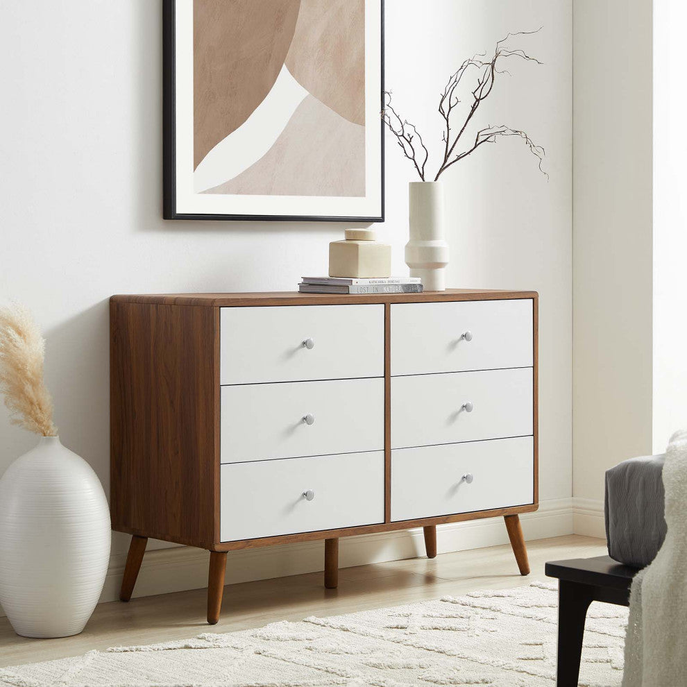 Transmit 47" Dresser, Walnut White