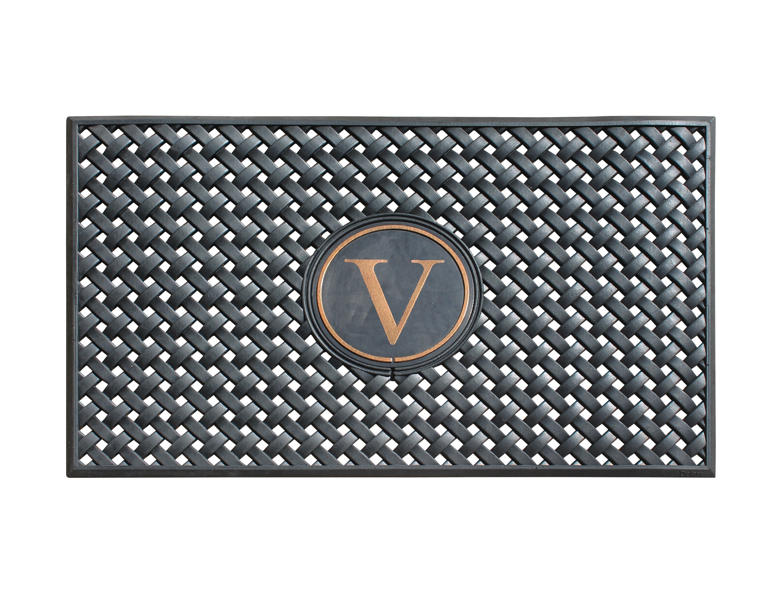 A1HC 100% Rubber Monogrammed Heavy Duty Durable Doormat 24"x39" V