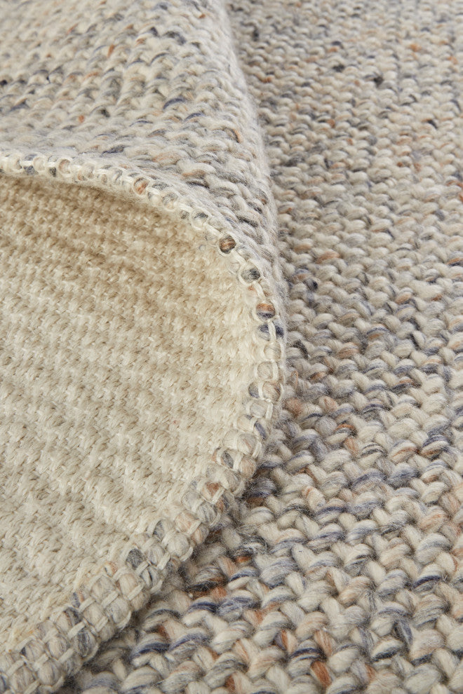 Weave & Wander Siona Space Dyed Flatweave Rug, Ivory/Gray, 5' X 8'