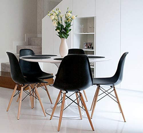 Berman Contemporary Dining Side Chair, Set of 1, Black
