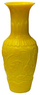 Oriental Handmade Bats Coins Motifs Yellow Peking Glass, Hws2233