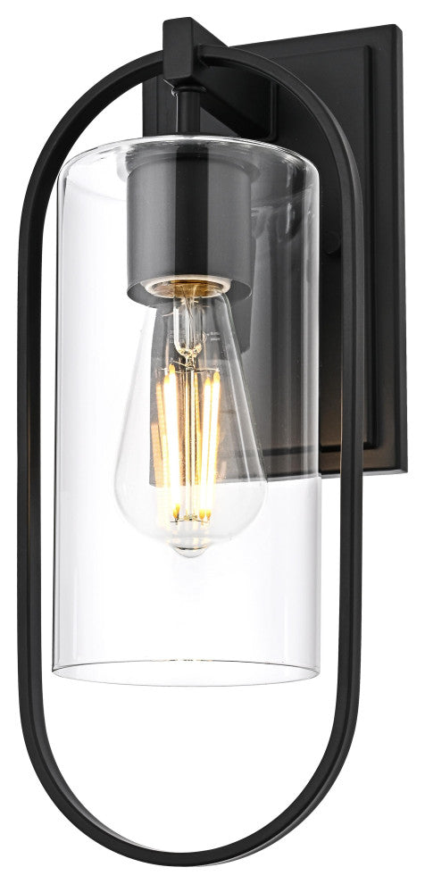 Home Living 6" Outdoor Wall Sconce, Black