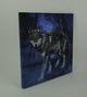 Lone Wolf In the Blue Misty Moonlit Forest Canvas Print