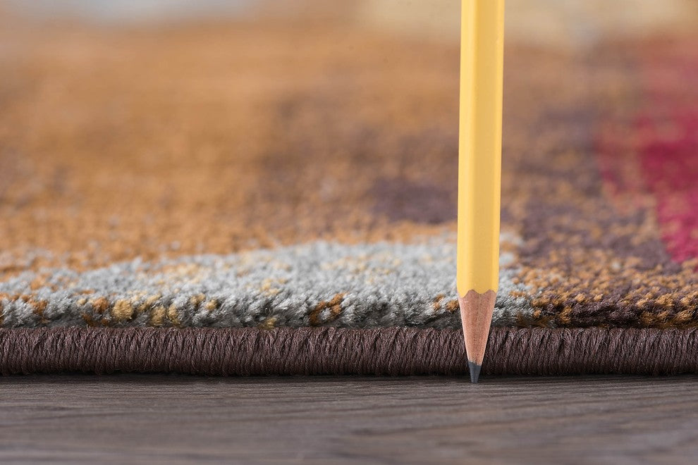 Dakota Contemporary Abstract Area Rug, Multi-Color, 3'11'' X 5'3''