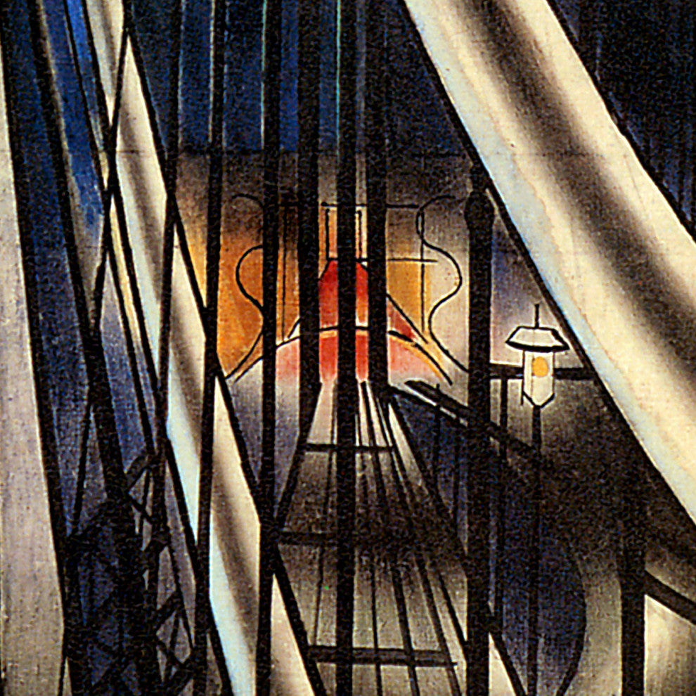 Brooklyn Bridge, 1922: Canvas Replica Framed Painting, Grande
