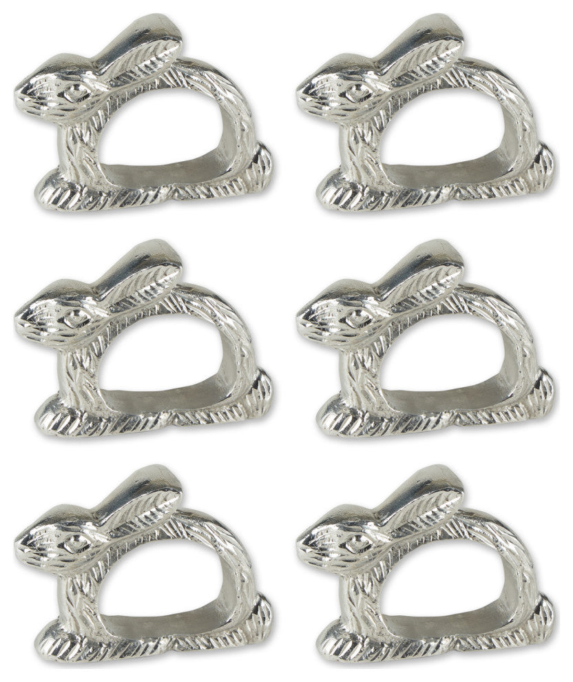 Silver Rabbit Napkin Ring (Set of 4)