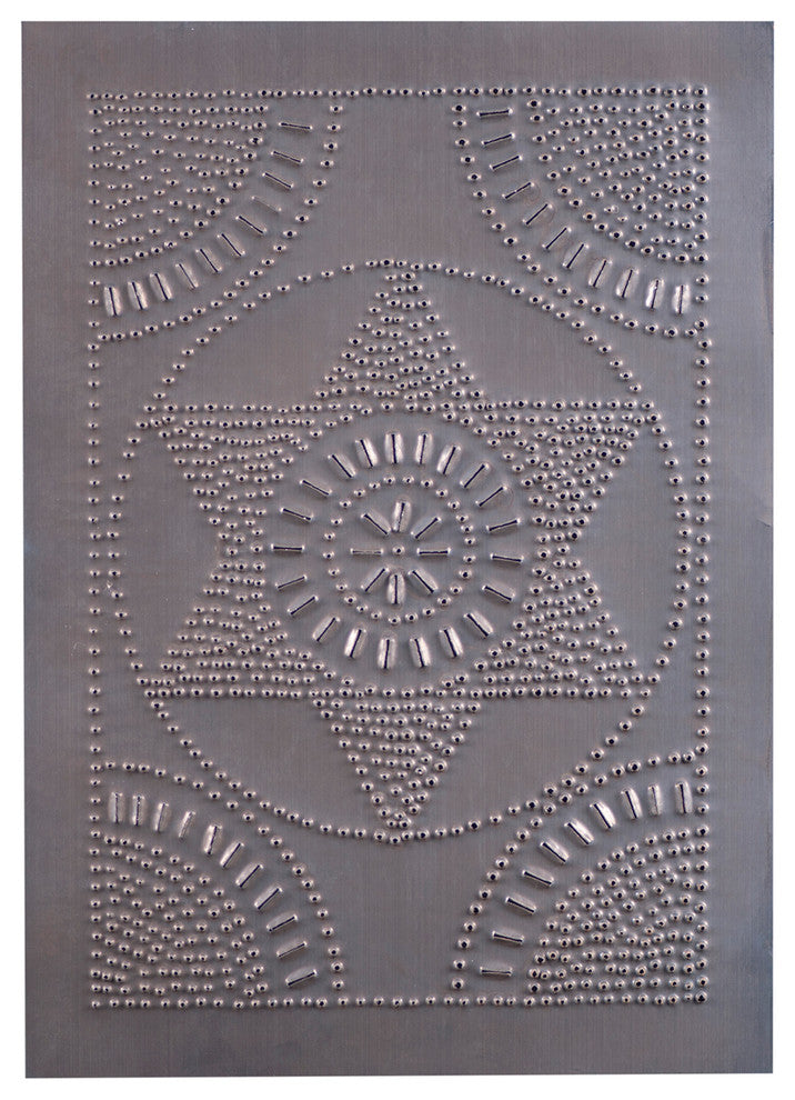 David Star Panel in Blackened Tin
