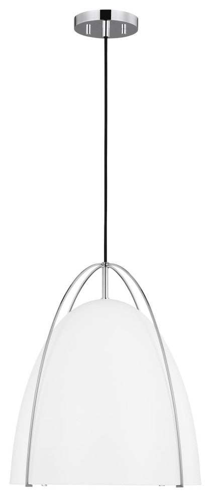 Norman Large One Light Pendant, Chrome