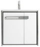Oakville Wall Mount Bathroom Vanity, White Matte, 24", Chrome Hardware