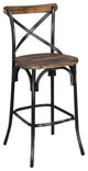 Antique Black Reclaimed Wooden Bar Chair