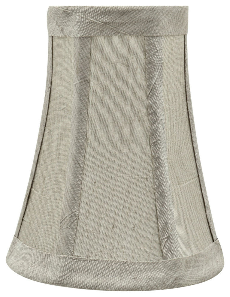 30245-6 Small Bell  Chandelier Clip On Lamp Shade Silver-Gray 2 1/2"x4"x5"