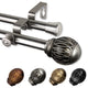 Denny 13/16" Double Curtain Rod Satin Nickel