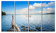 "Small Wooden Boat and Tree Trunk" Seashore Wall Art, 4 Panels, 48"x28"