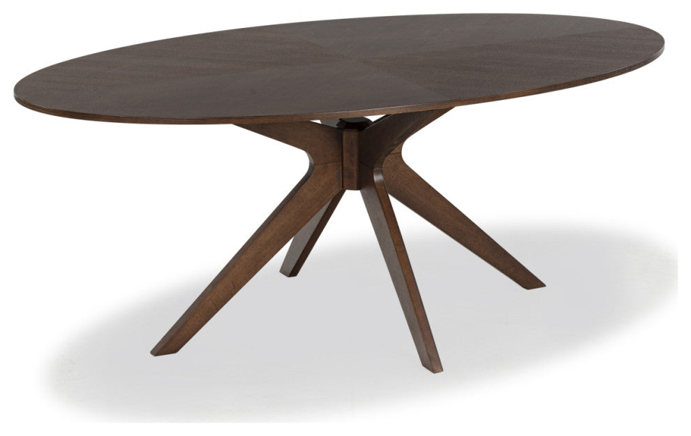 Safavieh Couture Hawkins Wood Oval Dining Table, Walnut
