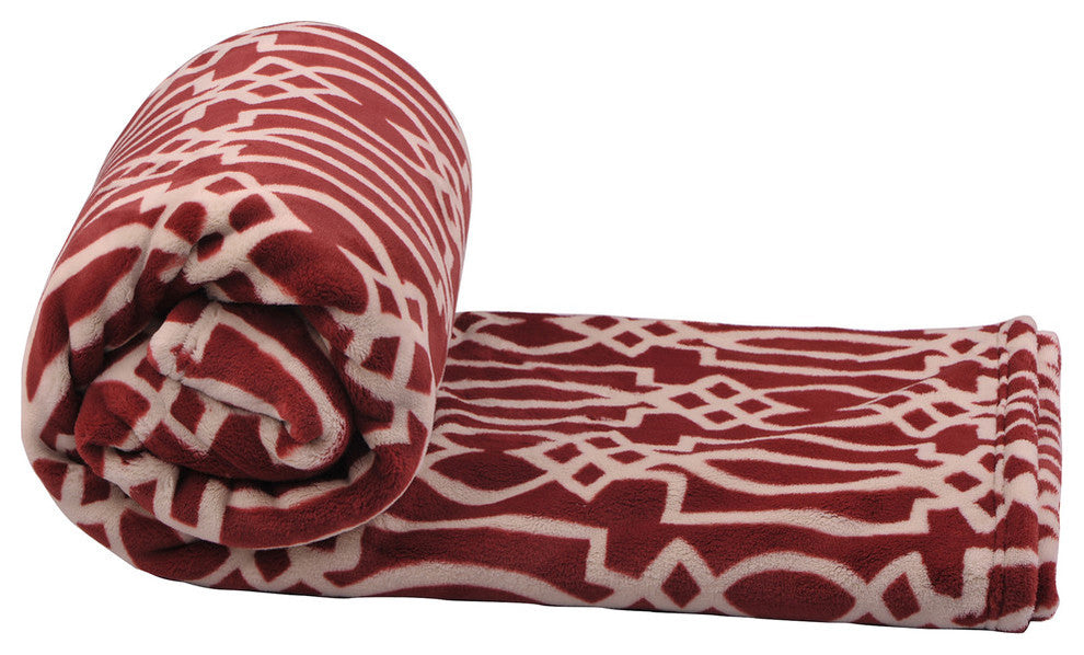 Carteret Throw Blanket, Rosewood