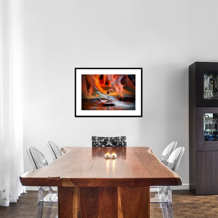 "Burning Drop" Framed Digital Print by Ghizzi Panizza Alberto, 38"x28"