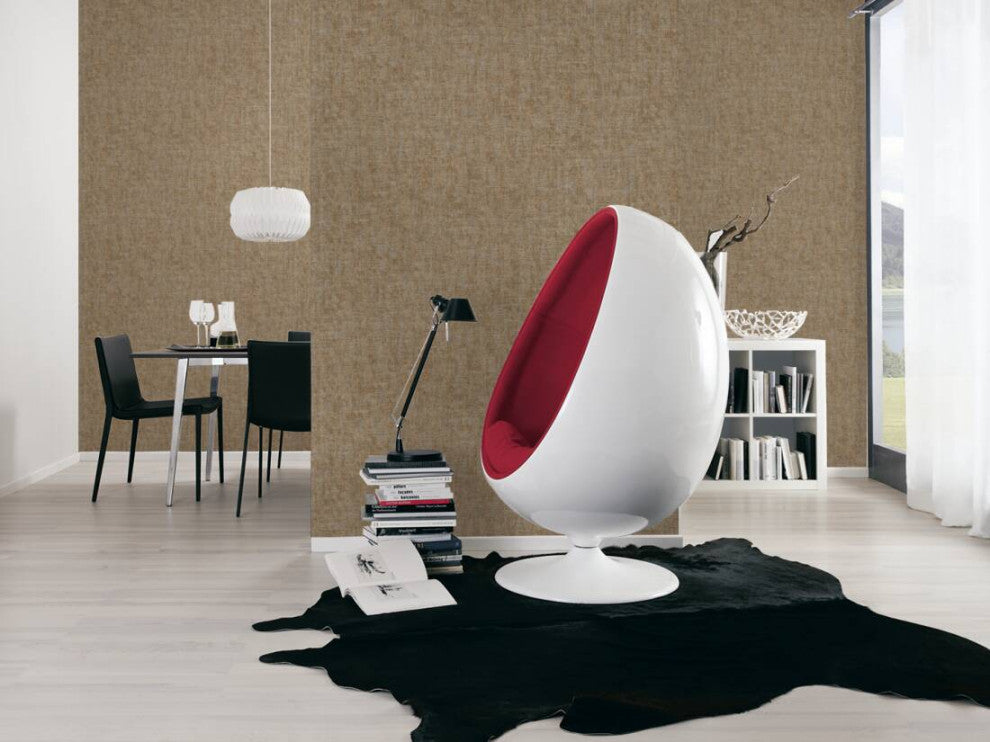 Plain Textured Wallpaper, Scattered Plaster Spots, Brown, 1 Roll