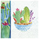"Cacti Garden II no Birds and Butterflies" Paper Print by Farida Zaman, 32"x32"