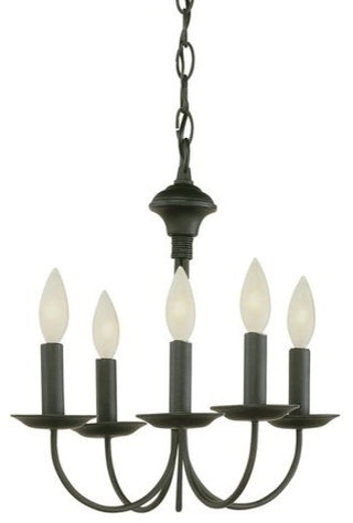 Candle 19" Chandelier, Black