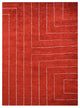 HAND KNOTTED LOOM SILK ECO-FRIENDLY AREA RUGS-Rectangle,Red Beige,Geometric