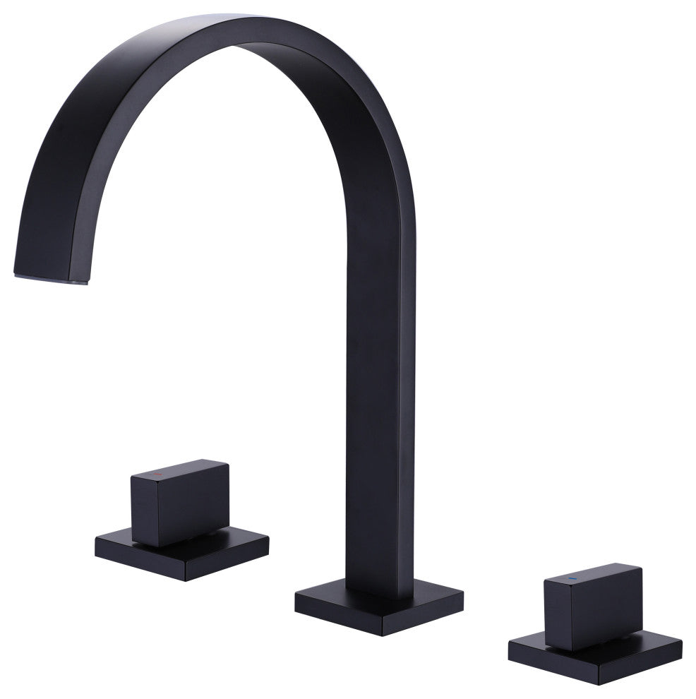 Widespread Bathroom Faucet, Matte Black