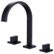 Widespread Bathroom Faucet, Matte Black
