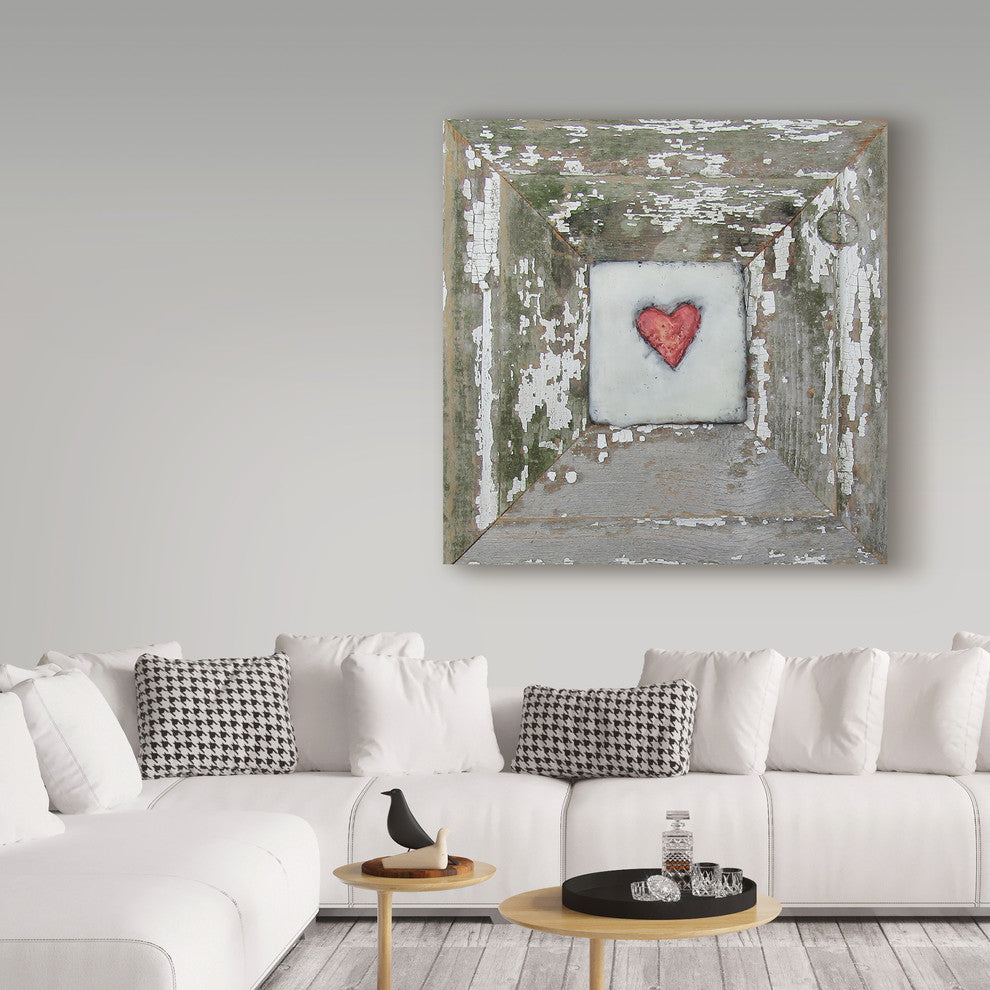 "Hearts Desire Distressed White" by lovISart, Canvas Art
