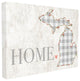 Michigan Gray Gingham & Floral Heart & Home XXL Canvas Wall Art, 30"x40"