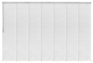 Chauky White 7-Panel Track Extendable Vertical Blinds 110-153"W