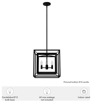 Hunter 15" Doherty Natural Iron 4 Light Chandelier Ceiling