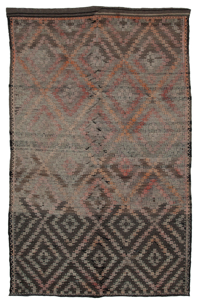 Rug N Carpet - Handwoven Anatolian 7' 7'' x 12' 0'' Unique Wool Kilim Rug