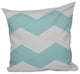 Geometric Decorative Pillow, Aqua, 16"x16"