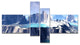 3D Rendered Fantasy Alien Planet, Large Landscape Canvas Art, 60"x32", 4 panels