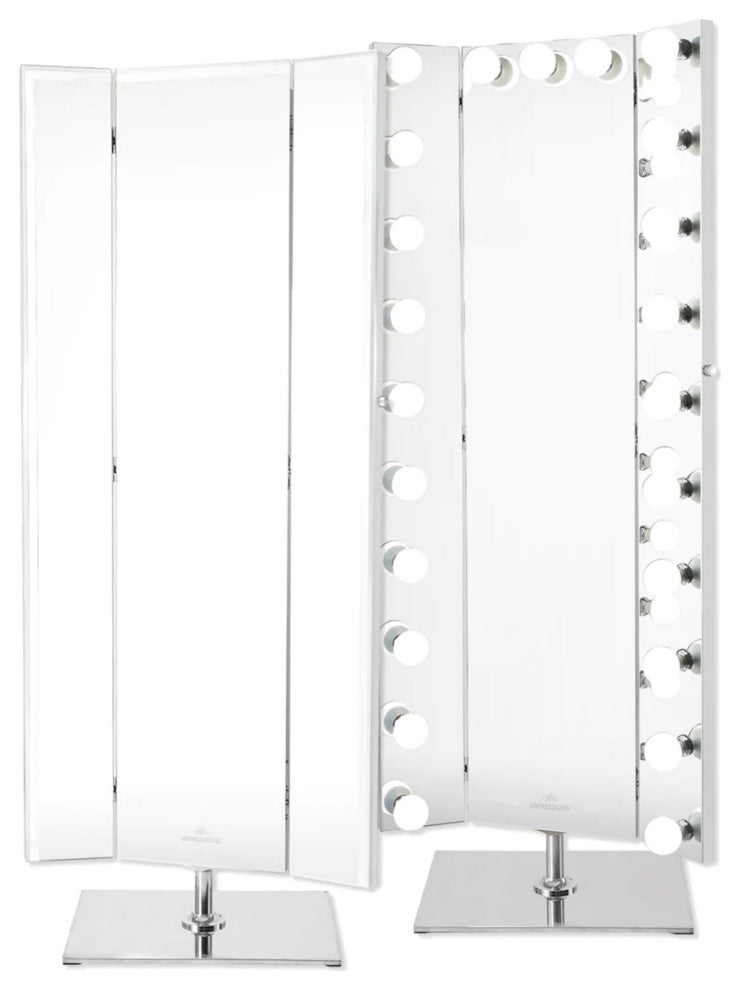 Trifecta Full Length Vanity Mirror, Silver