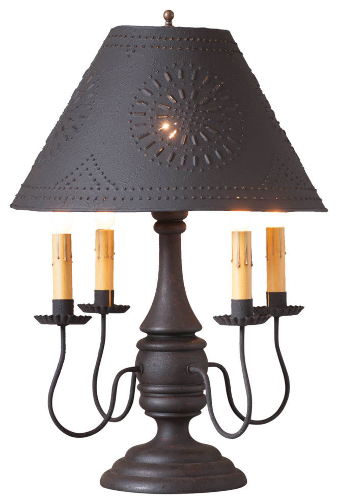 Jamestown Lamp in Hartford Black with Shade