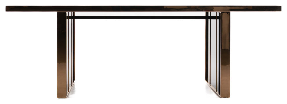 Nova Domus Cartier Modern Black and Rosegold Dining Table