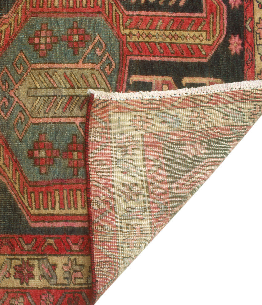 Fine Vintage Distressed Jahzeel Charcoal/Beige Runner, 3'2x10'8