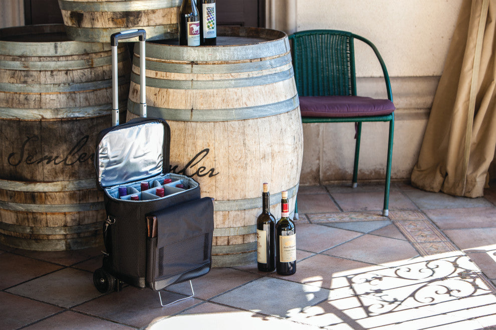 Cellar Wine Cooler with Trolley - Black