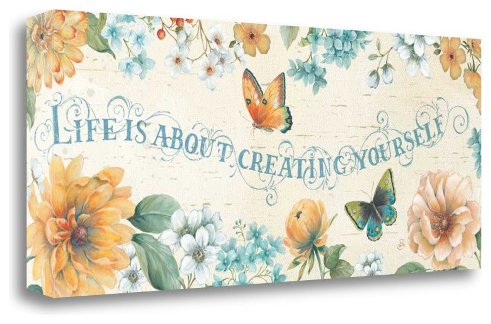 "Butterfly Bloom IV" By Daphne Brissonnet, Giclee Print on Gallery Wrap Canvas