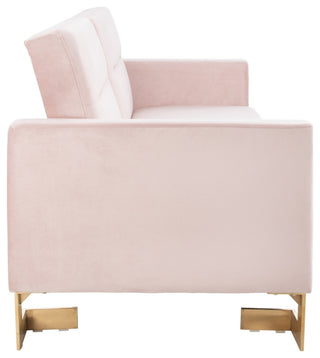 Safavieh Tribeca Foldable Futon Bed, Blush/Brass